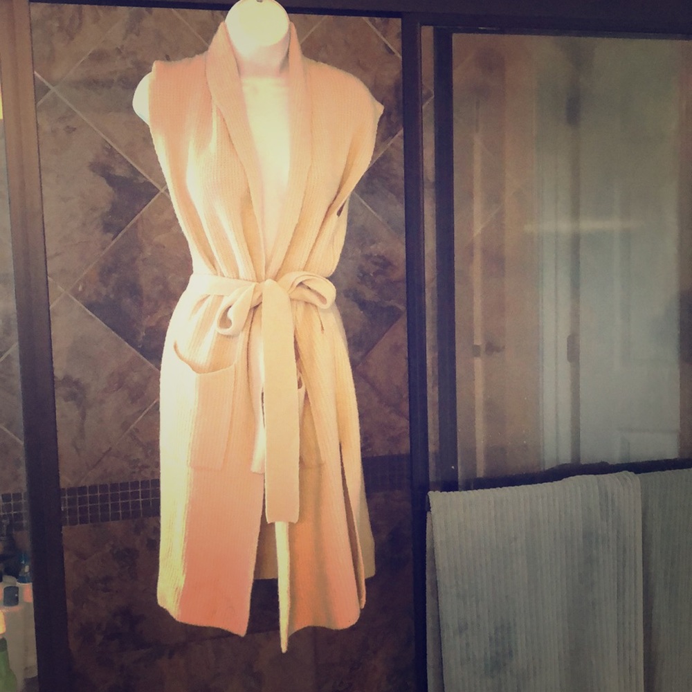 Loft sleeveless duster cardigan